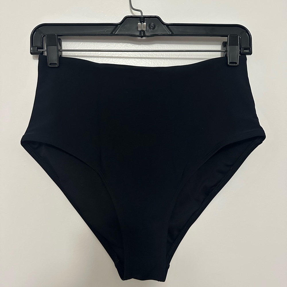 High-Waisted Black Bikini Bottoms